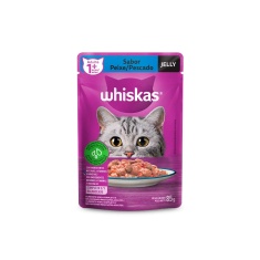 Ração Úmida Whiskas Sachê Jelly para Gatos Adultos Sabor Peixe - 85g
