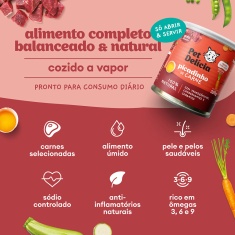 Ração Úmida Natural Pet Delícia Picadinho de Carne para Gatos