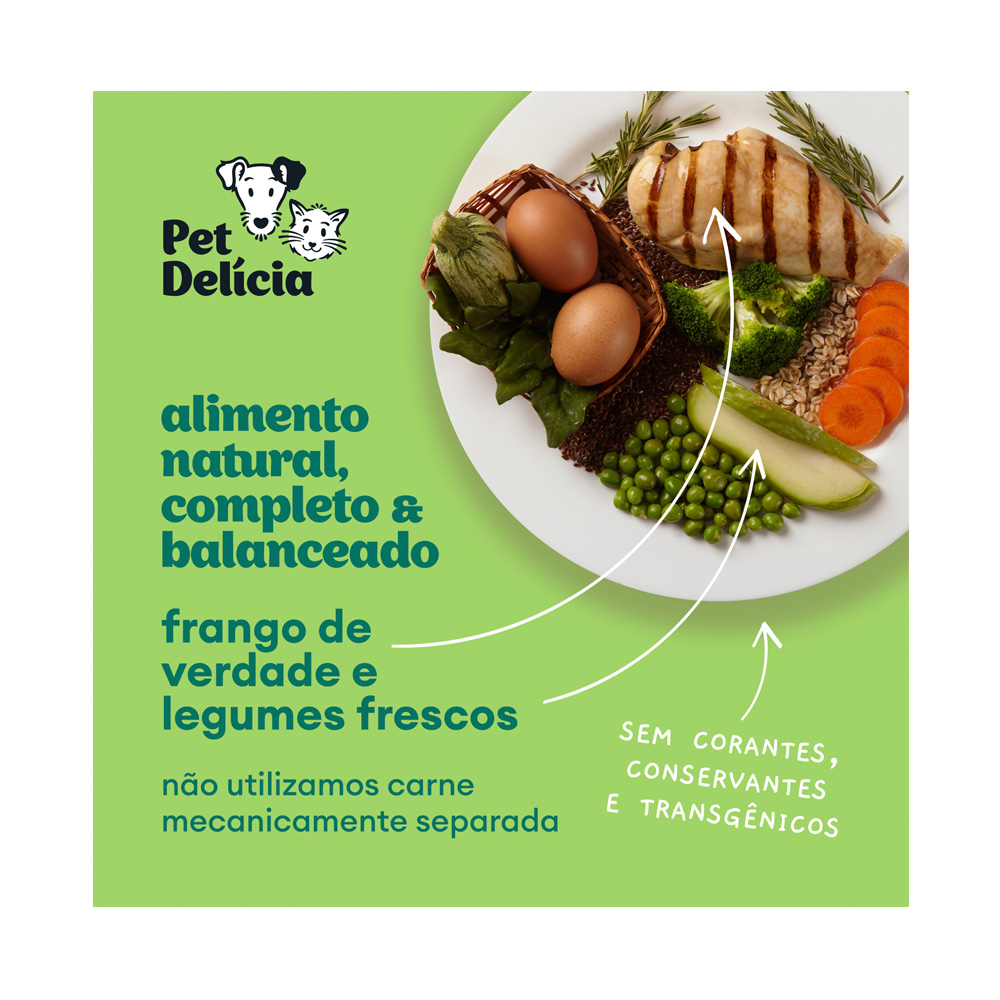 Ração Úmida Natural Pet Delícia Papinha para Gatos Filhotes 110 g