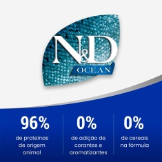 Ração Úmida N&D Ocean para Gatos Adultos Sabor Badejo, Sardinha e Camarão 80g