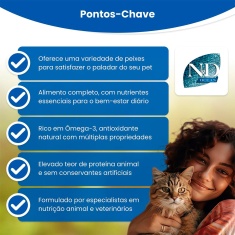 Ração Úmida N&D Ocean para Gatos Adultos Sabor Badejo, Sardinha e Camarão 80g