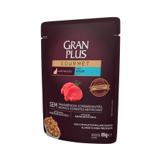 Ração Úmida GranPlus Gourmet Sachê para Gatos Adultos Sabor Atum - 85g