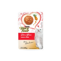 Ração Úmida Fancy Feast Demi Glace para Gatos Sabor Carne 85g