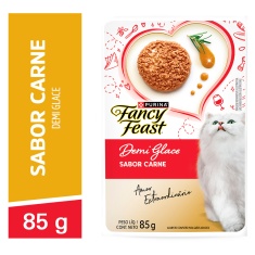 Ração Úmida Fancy Feast Demi Glace para Gatos Sabor Carne 85g