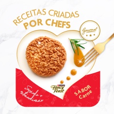Ração Úmida Fancy Feast Demi Glace para Gatos Sabor Carne 85g