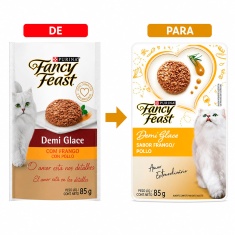 Ração Úmida Fancy Feast Demi Glace para Gatos Sabor Frango 85g