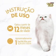 Ração Úmida Fancy Feast Demi Glace para Gatos Sabor Frango 85g