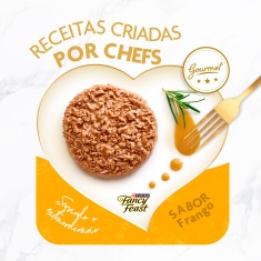 Ração Úmida Fancy Feast Demi Glace para Gatos Sabor Frango 85g