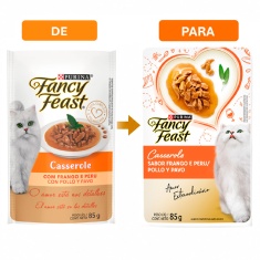Ração Úmida Fancy Feast Casserole para Gatos Sabor Frango e Peru 85g
