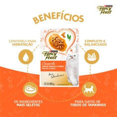 Ração Úmida Fancy Feast Casserole para Gatos Sabor Frango e Peru 85g