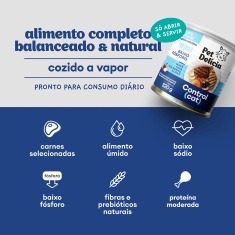Ração Úmida Natural Pet Delícia Control Cat Baixo Fósforo para Gatos Adultos 320 g