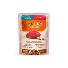 Ração Úmida Special Cat Ultralife para Gatos Adultos Sabor Carne ao Molho 85g