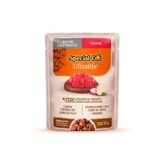 Ração Úmida Special Cat Ultralife para Gatos Castrados Sabor Carne ao Molho 85g