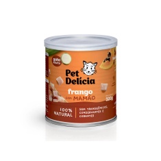 Ração Úmida Natural Pet Delícia Frango com Mamão para Gatos Adultos