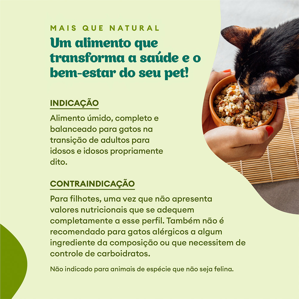 Ração Úmida Natural Pet Delícia Sênior para Gatos Idosos +7 Anos 320 g