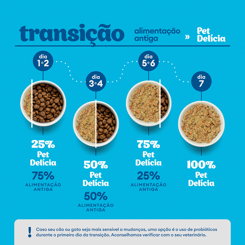 Ração Úmida Natural Pet Delícia Sênior para Gatos Idosos +7 Anos 320 g