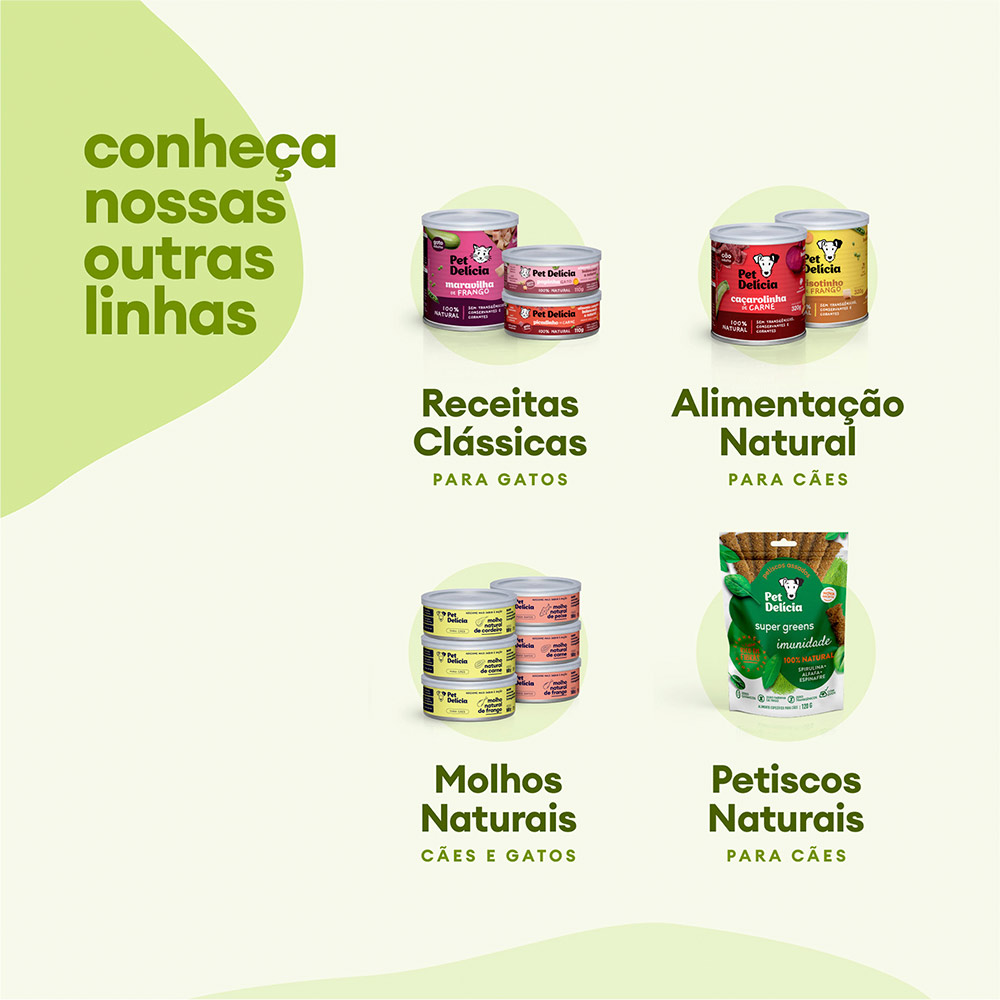 Ração Úmida Natural Pet Delícia Sênior para Gatos Idosos +7 Anos 320 g