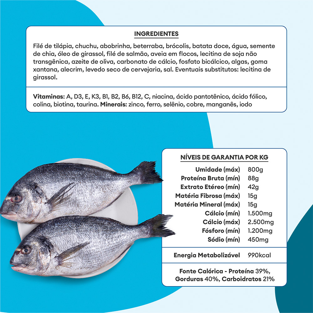 Ração Úmida Natural Pet Delícia Filé de Peixe Proteína Alternativa para Gatos Adultos 320 g