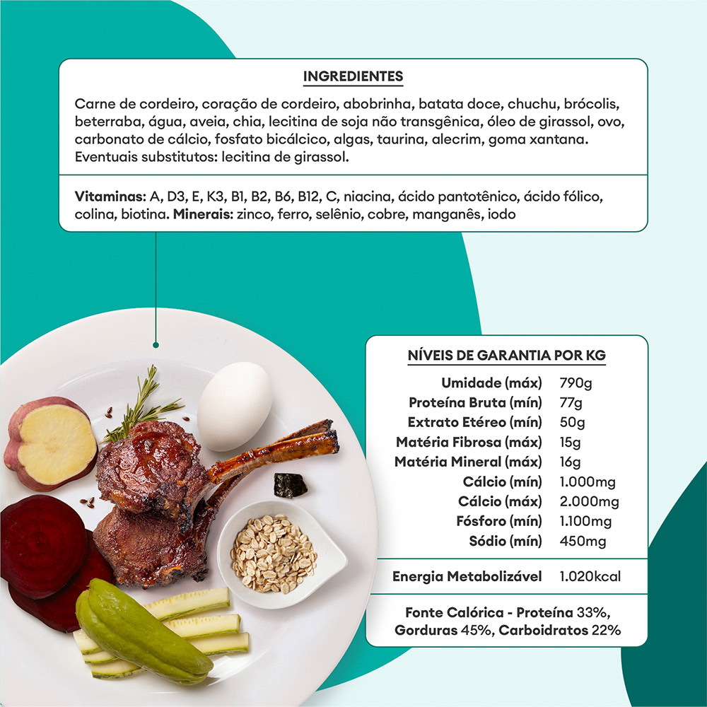 Ração Úmida Natural Pet Delícia Cordeiro Proteína Alternativa para Gatos Adultos 320 g