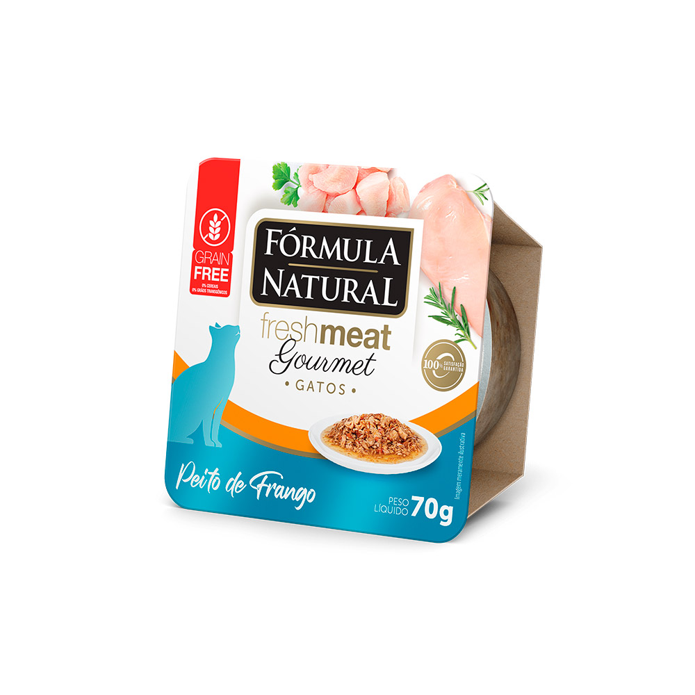 Ração Úmida Fórmula Natural Fresh Meat Gourmet para Gatos Sabor Frango 70g