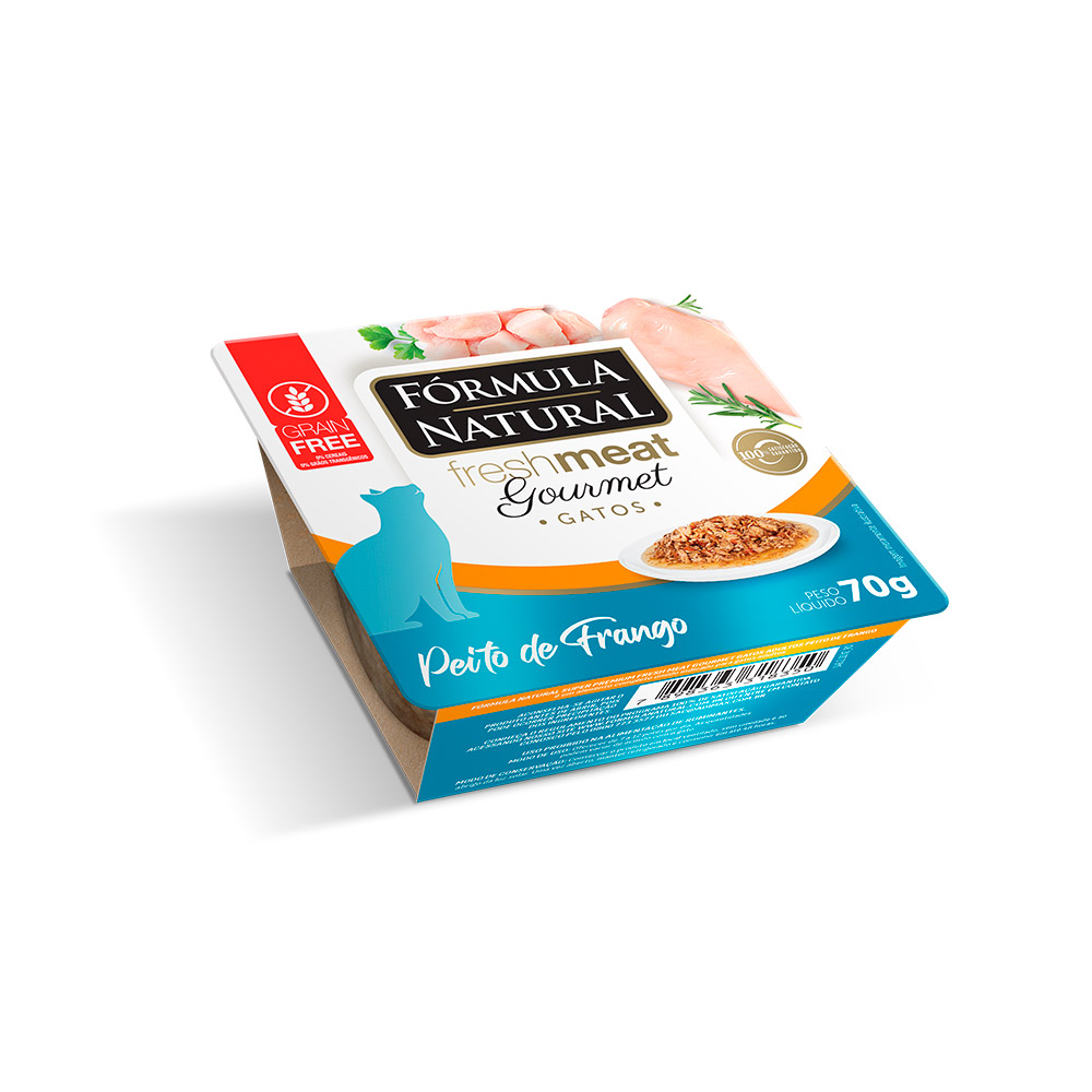 Ração Úmida Fórmula Natural Fresh Meat Gourmet para Gatos Sabor Frango 70g