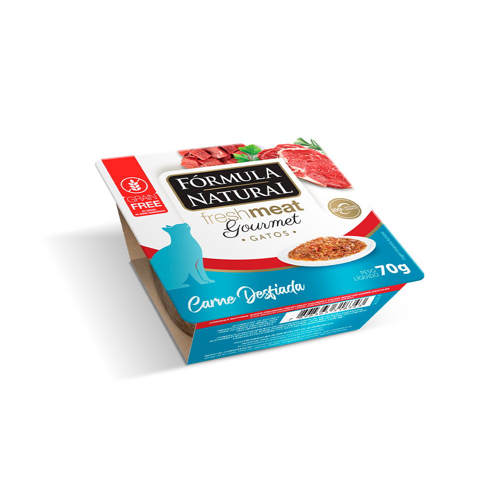 Ração Úmida Fórmula Natural Fresh Meat Gourmet para Gatos Sabor Carne 70g