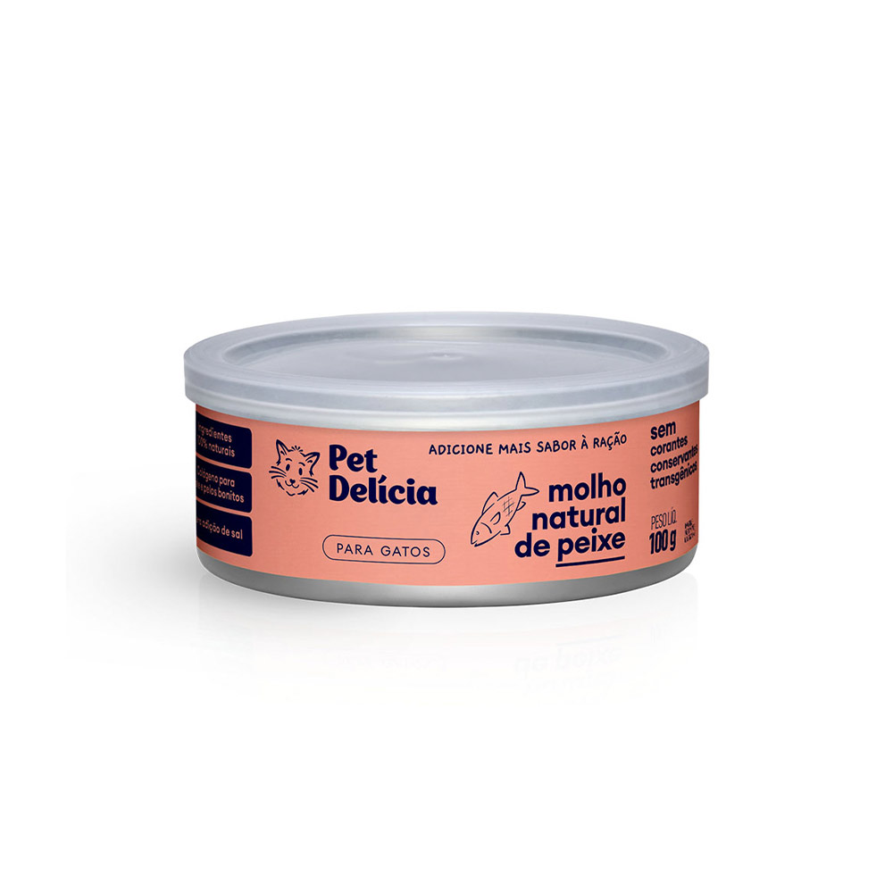 Molho Natural Pet Delícia Peixe para Gatos 100 g