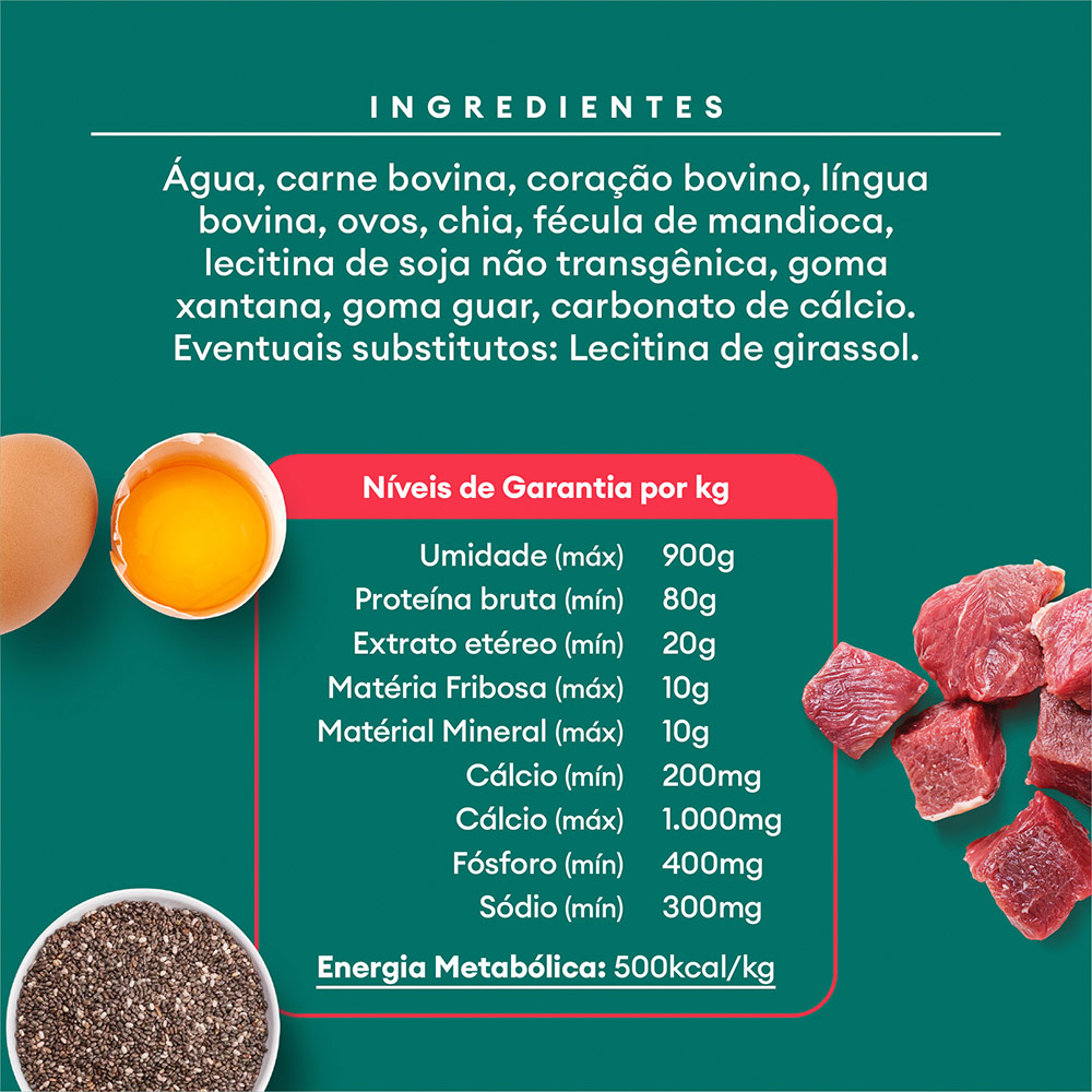 Sachê Natural Pet Delícia Ragu de Carne com Chia para Gatos 80g