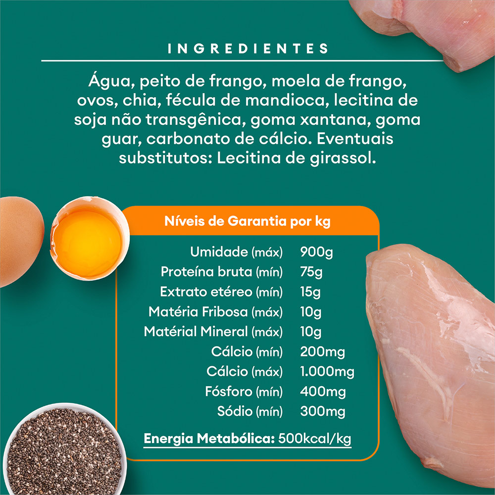 Sachê Natural Pet Delícia Ragu de Frango com Chia para Gatos 80g