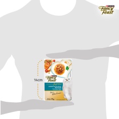 Ração Úmida Fancy Feast Sabor Bacalhau para Gatos Adultos 75 g