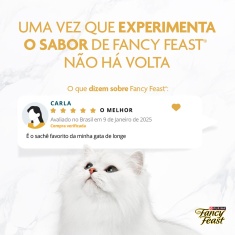 Ração Úmida Fancy Feast Sabor Bacalhau para Gatos Adultos 75 g