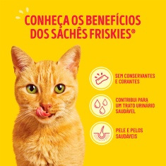 Ração Úmida Friskies Sachê para Gatos Mar de Sabores 80 g