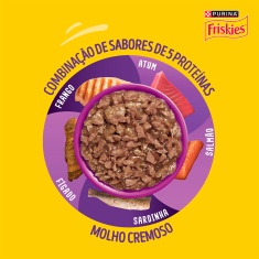 Ração Úmida Friskies Sachê para Gatos Megamix 80 g