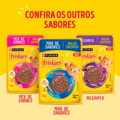 Ração Úmida Friskies Sachê para Gatos Megamix 80 g