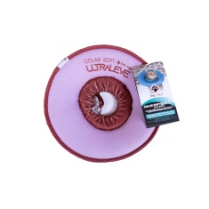 Colar Elisabetano Pet Med Ultraleve Soft Rosa e Bordô para Gatos