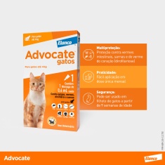 Antipulgas Advocate para Gatos de até 4kg 0,4ml