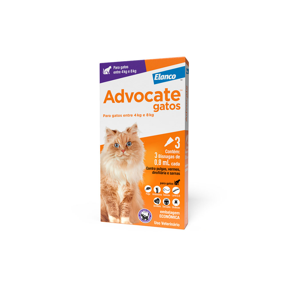 Antipulgas Advocate para Gatos entre 4 e 8kg 0,8ml