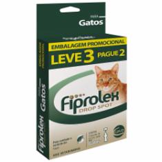 Antipulgas Fiprolex Drop Spot Ceva para Gatos Leve 3 Pague 2