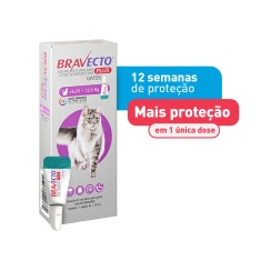 Antiparasitário Bravecto Plus Transdermal 500mg para Gatos de 5,25 a 12,5kg - MSD Saúde Animal