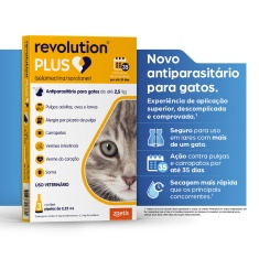 Antiparasitário Revolution Plus Zoetis para Gatos de 1,25 kg a 2,5 kg