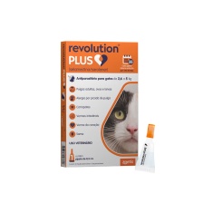 Antiparasitário Revolution Plus Zoetis para Gatos de 2,6 kg a 5 kg - 0,5 ml