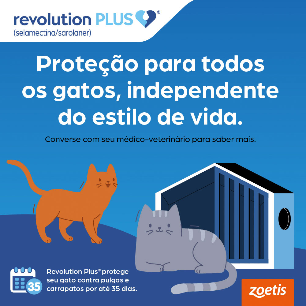 Antiparasitário Revolution Plus Zoetis para Gatos de 5,1 kg a 10 kg - 1 ml