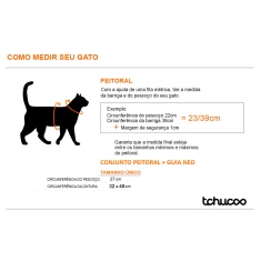 Peitoral Tchucoo Neo Sunny para Gatos