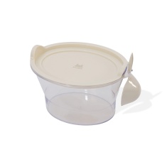 Porta Ração Fuzz Bege para Gatos 1 kg