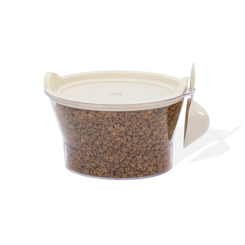 Porta Ração Fuzz Bege para Gatos 1 kg