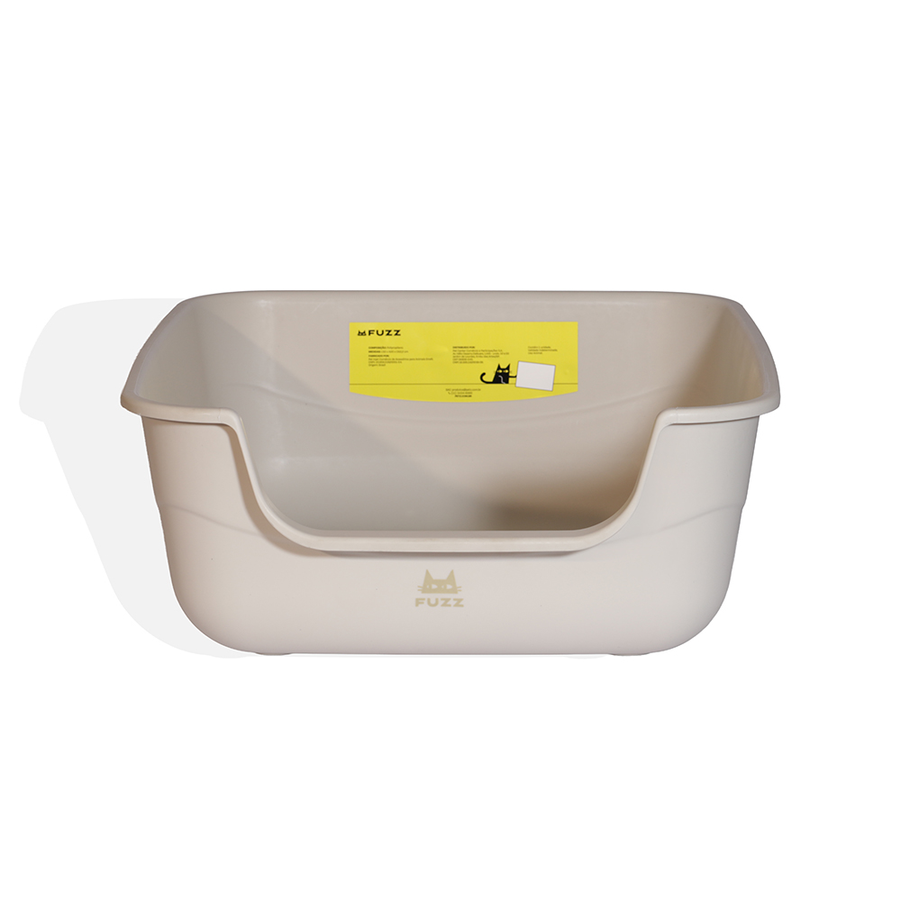 Caixa de Areia Fuzz Jumbox Bege para Gatos