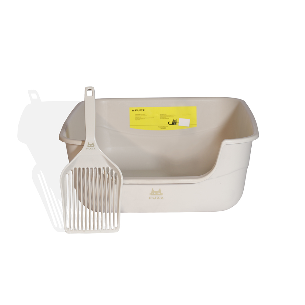 Caixa de Areia Fuzz Jumbox Bege para Gatos