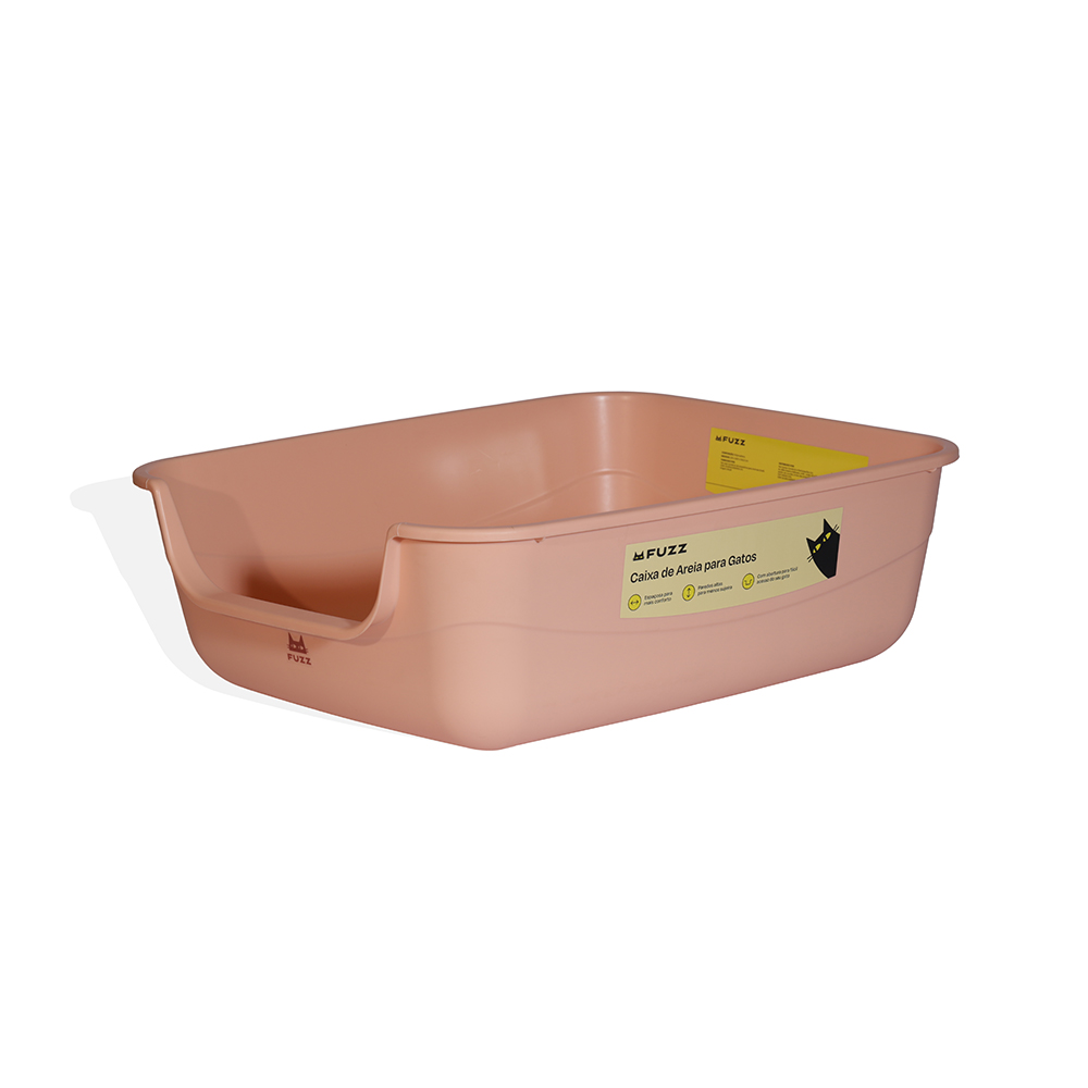 Caixa de Areia Fuzz Jumbox Salmão para Gatos