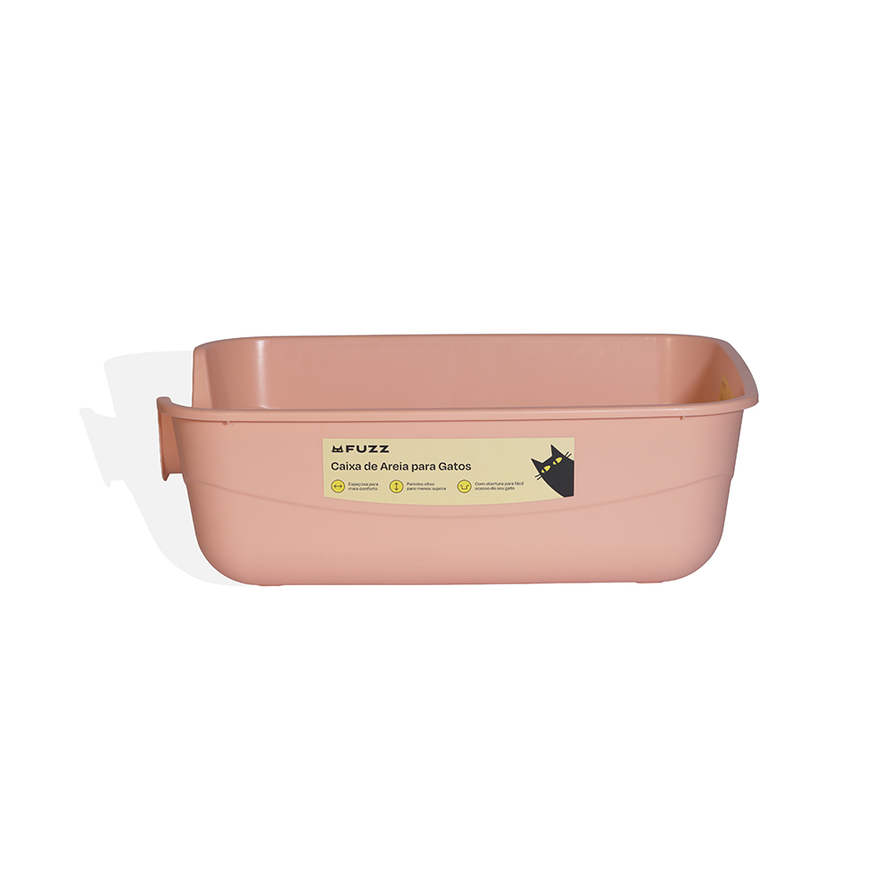 Caixa de Areia Fuzz Jumbox Salmão para Gatos