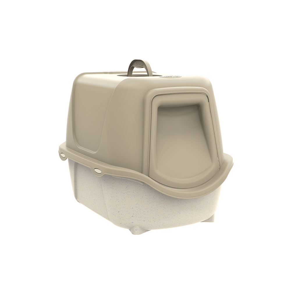 Banheiro Plast Pet WC Cat New Bege Fendi para Gatos